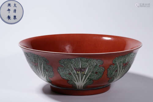 A ENAMELED GLAZE BOWL