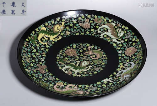 A FIVE COLOR GLAZE PLATE