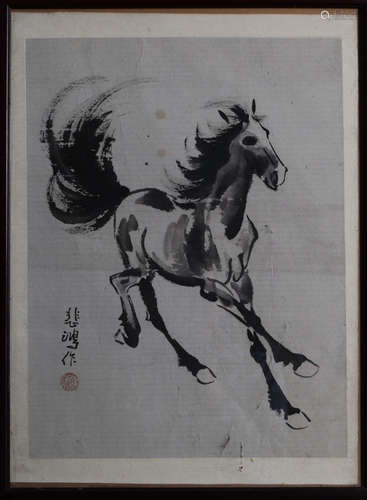 A HORSE PATTERN PAINTING BY XUBEIHONG