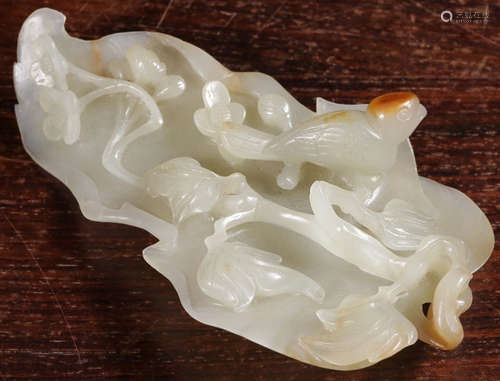 A HETIAN JADE CARVED BRUSH WASHER