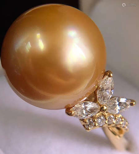 A K18&SOUTH SEA PEARL RING