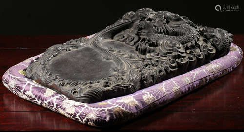 A DUAN STONE CARVED INK SLAB