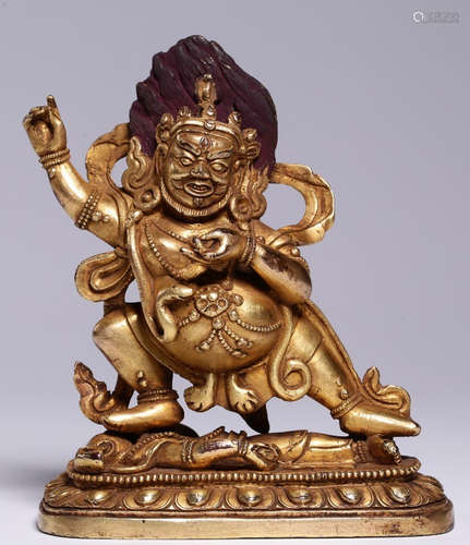 A GILT BRONZE CASTED BUDDHA STATUE