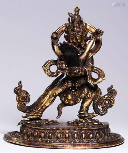 A BILT BRONZE CAST YAB YUM BUDDHA STATUE