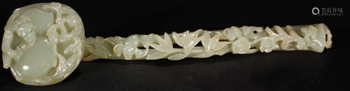 A HETIAN JADE CARVED RUYI