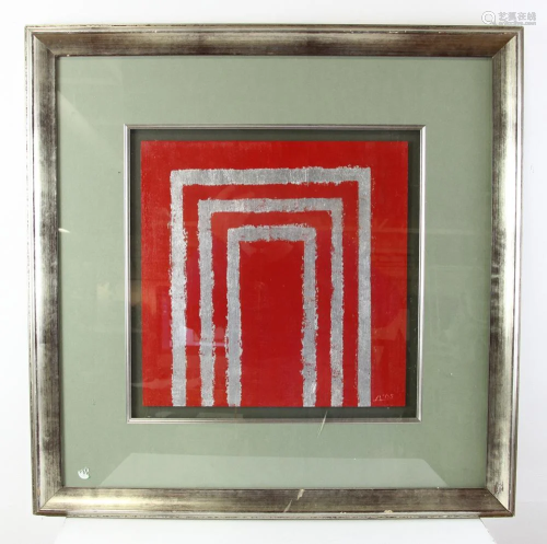 In the Manner of Josef Albers, Painting on Wood