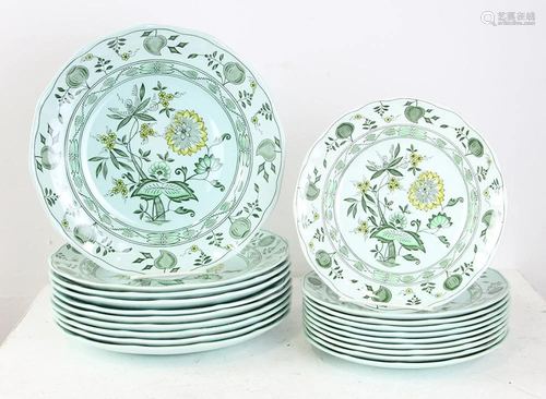 Adams Calyx Ware Chinese Garden Plates