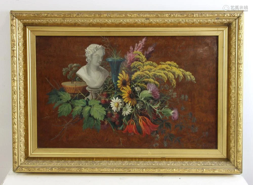 Robert David Wilkie, Floral Still Life, Oil on Panel