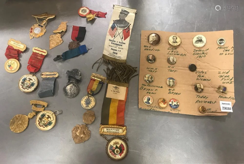 Antique Political Buttons and Medals