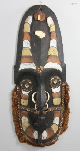 Old New Guinea Painted Wood Mask