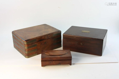 Group of Three Old Boxes