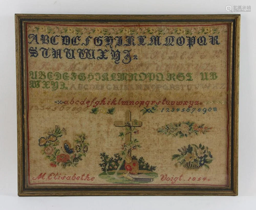 Sampler Dated 1854