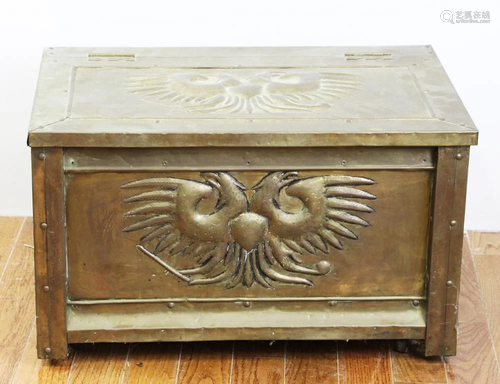 Brass Embossed Wood Box