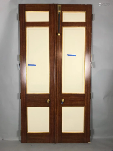 Pair of Custom Solid Mahogany Doors