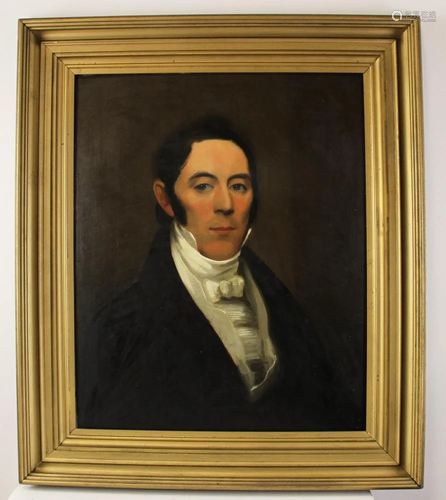 Early Portrait of a Man, Oil on Board