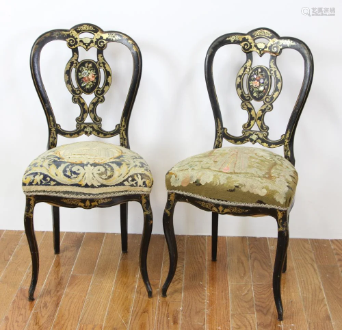 Two Victorian Stenciled Chairs
