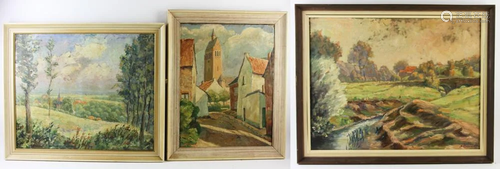 Three Paintings by Alfred Dessart