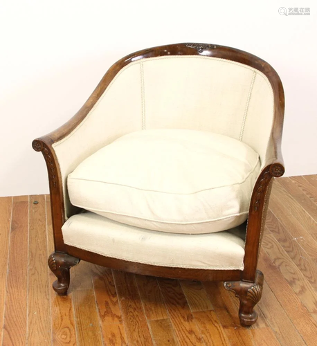 Antique Queen Anne Style Armchair