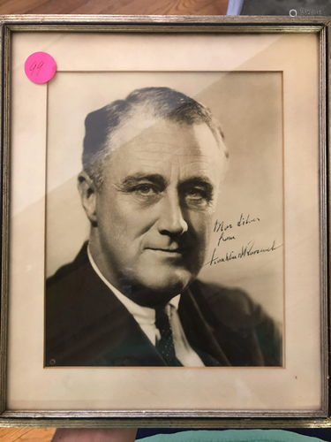 Signed Photo of President Franklin D Roosevelt