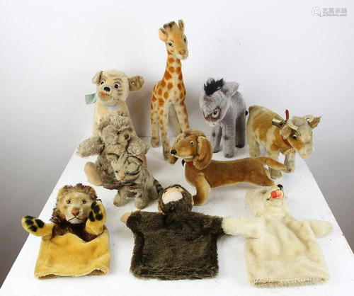 Group of (10) Steiff Animals