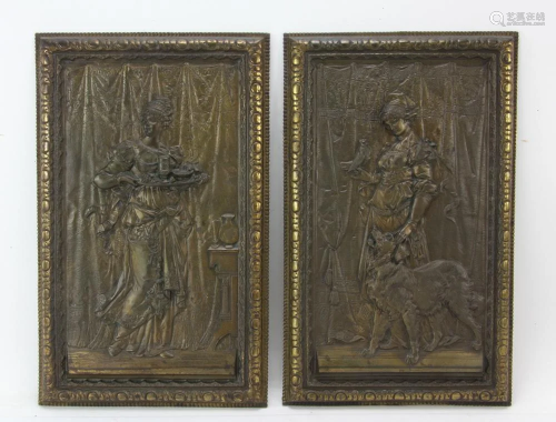 Pair of Victorian Wall Plaques