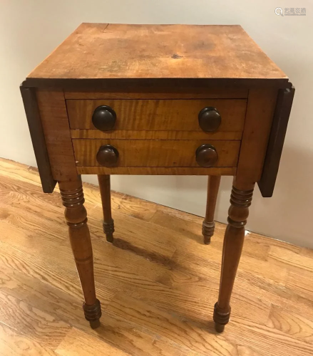 Early 19thC Sheraton Tiger Maple Stand