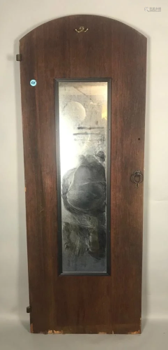Wood Door with Mirror