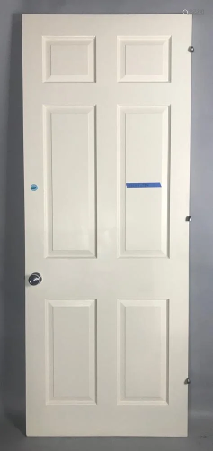 White Painted Wood Panel Door