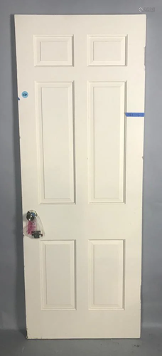 White Painted Wood Panel Door