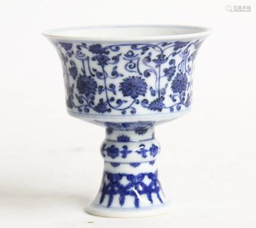 Chinese Blue and White Porcelain Cup