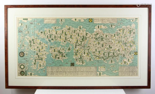 Old Framed Map of Japan