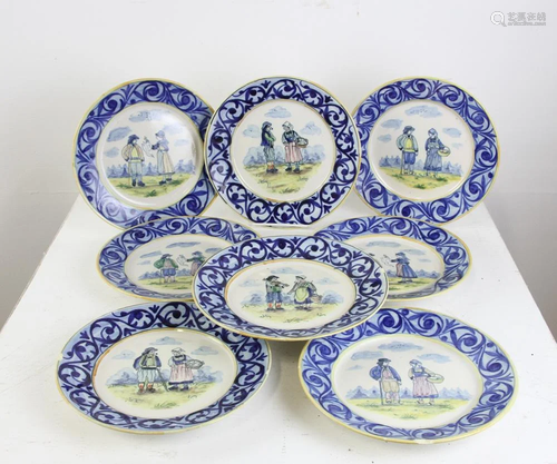 Quimper French Porcelain Dishes