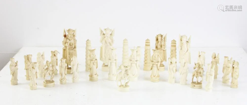 Collection of Chinese Carved Bone Figures