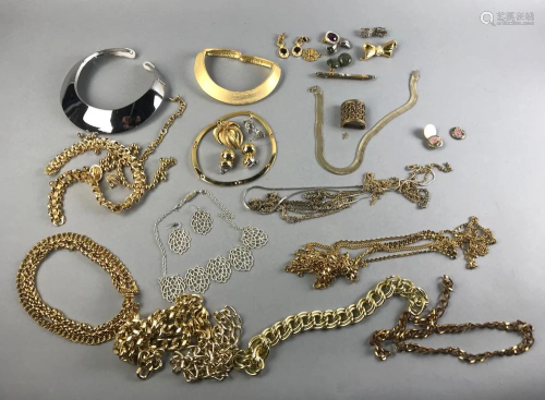 Miscellaneous Collection of Gold Tone Jewelry