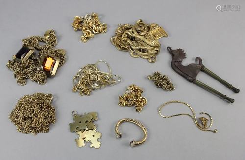 Miscellaneous Collection of Gold Tone Jewelry