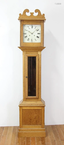 Antique Seth Thomas Oak Grandfather Clock