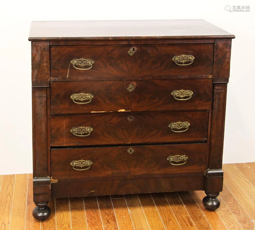 Early 19thC Classical Mahogany Chest