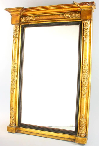 19thC American Classical Gold Mirror