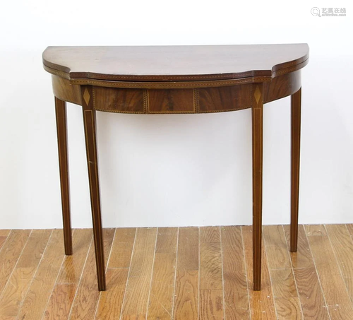 Federal Style Inlaid Mahogany Card Table