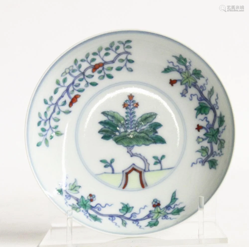 Chinese Doucai Glazed Dish