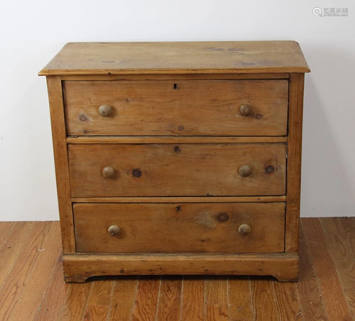 Early Pine Four Drawer Chest