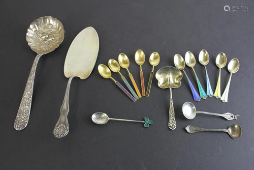 Group of Sterling Spoons and Serving Pieces