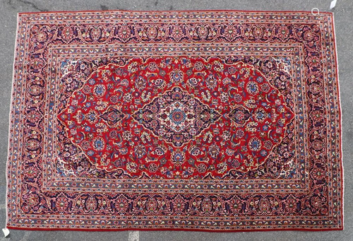 Semi Antique Persian Kashan Rug