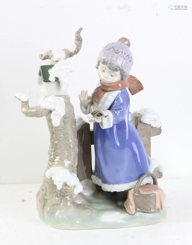 Lladro Porcelain Winter Girl Figure