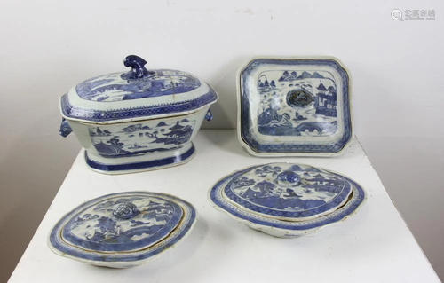 Group of 19thC Chinese Canton Porcelain