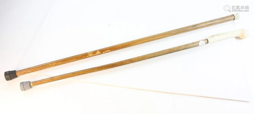 19thC Sailors Bone Handled Canes