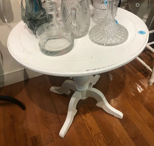 Painted White Occasional Table