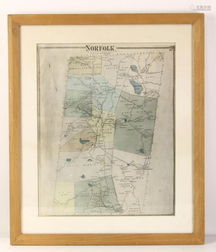 Printed Map of Norfolk, Connecticut