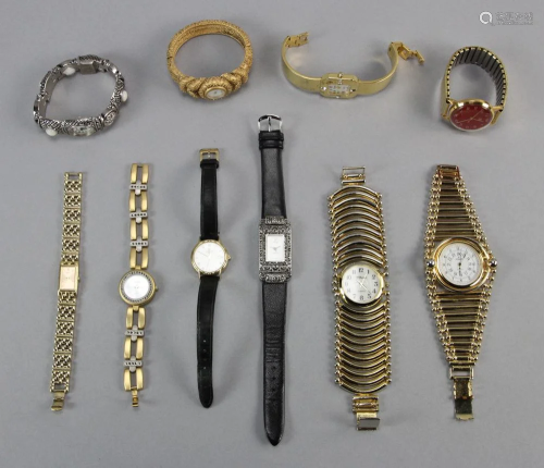 (11) Gold Tone and Silver Tone Wristwatches