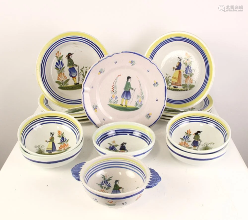 Collection of French Pottery Plates